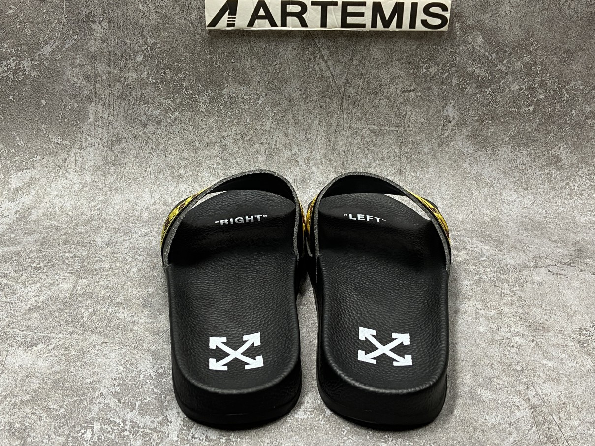 OFF-WHITE Slide Black Yellow (No Shoe Box)