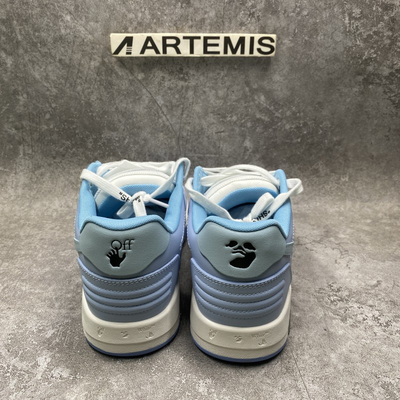 OFF-WHITE OOO Low Out Of Office Calf Leather White Light Blue