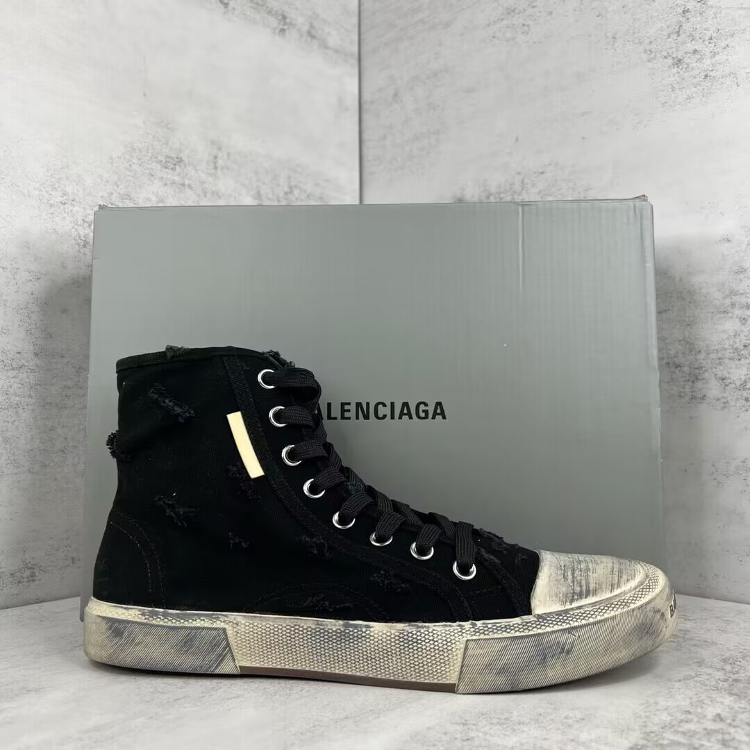 Balenciga Paris High 'Destroyed - Black'