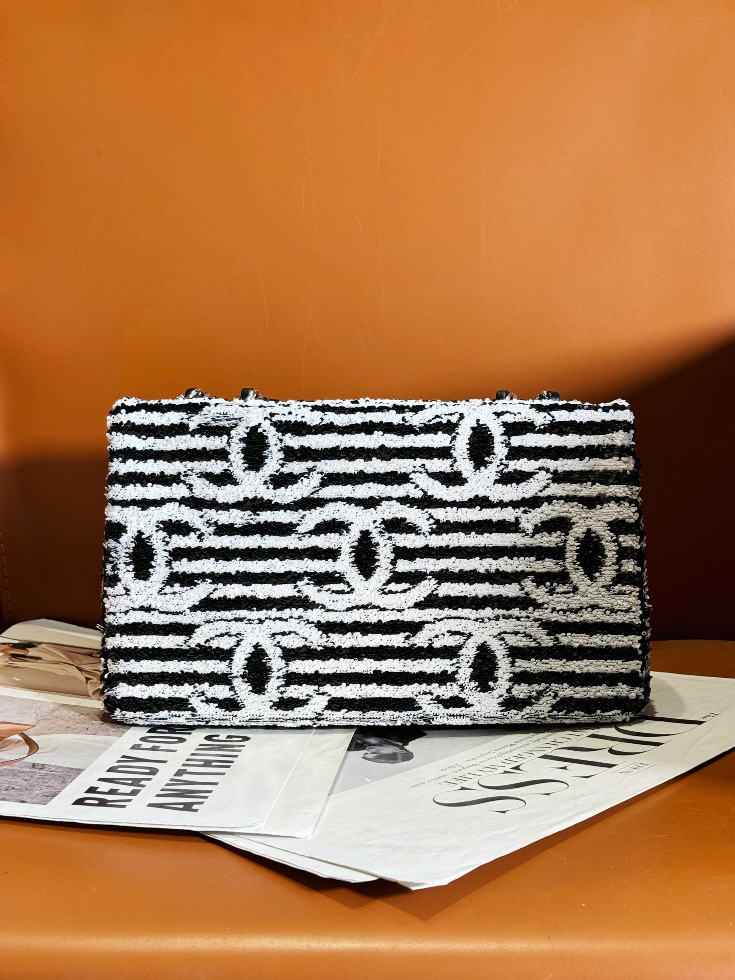 Ch*el classic flap bag 15.5×25.5×6.5cm